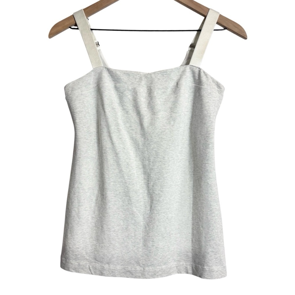 Women's Lululemon pale heathered gray adjustable strap tank top size 8